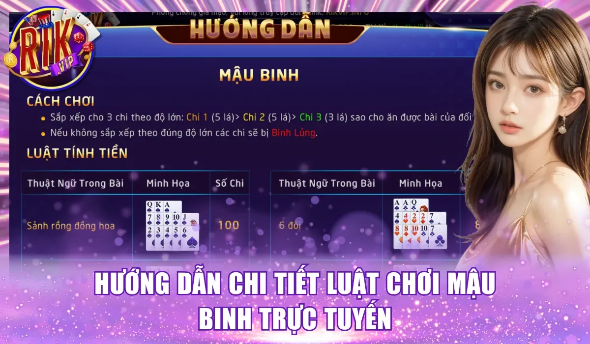 Hướng dẫn chi tiết luật chơi Mậu Binh trực tuyến