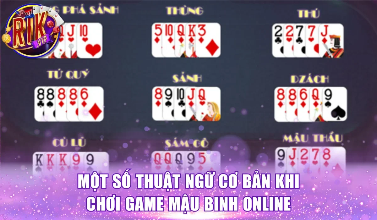 Một số thuật ngữ cơ bản khi chơi game Mậu Binh online