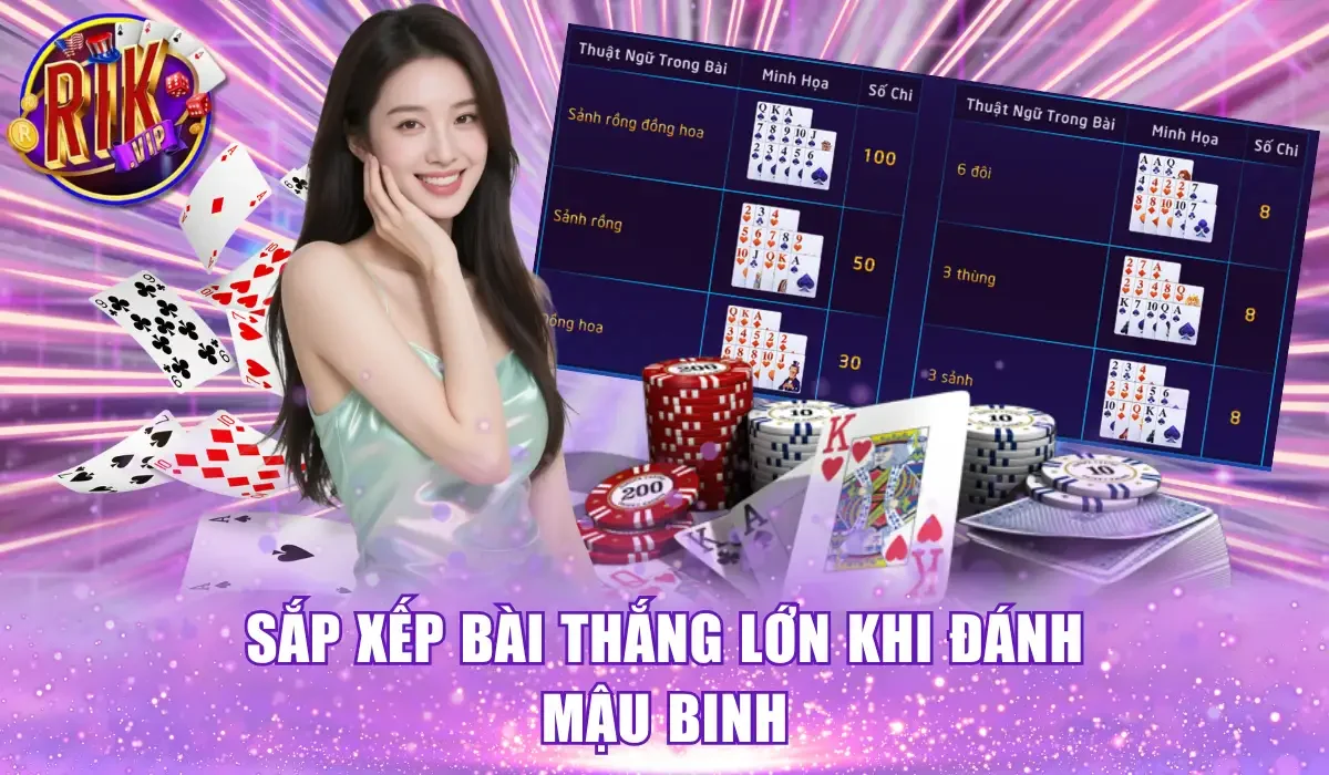 Sắp xếp bài thắng lớn khi đánh Mậu binh